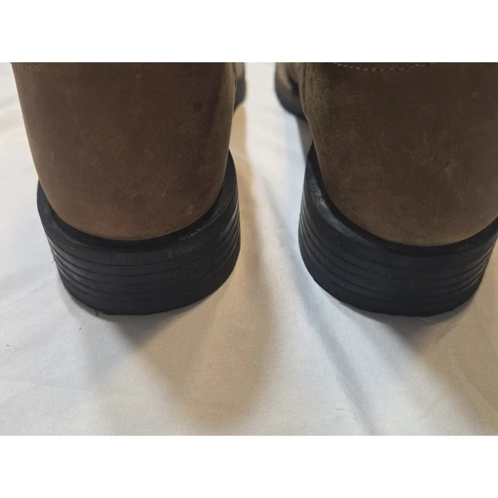 Old West Kids Size 2 Unisex Brn/Red Leather Western Boot Square Toe Ultra-Flex